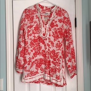 Bright pattern linen tunic